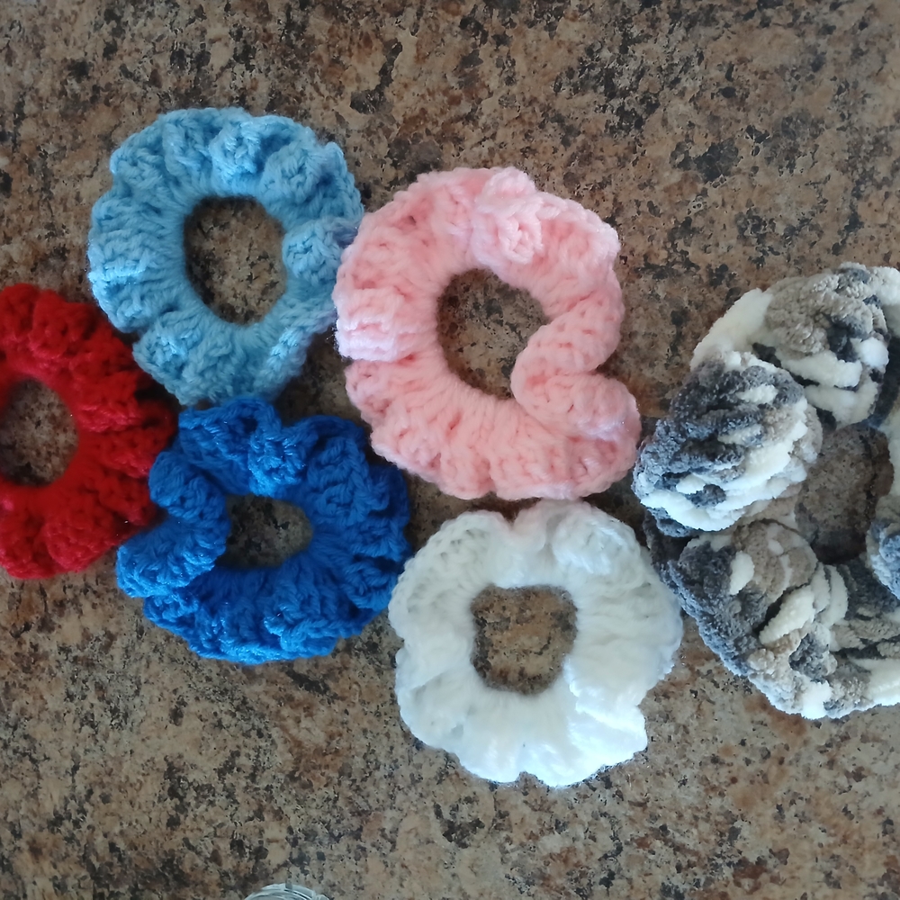 Colorful Kids Hair Scrunchies Set